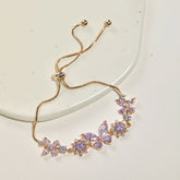 Midsummer Night’s Dream Purple Zircon Butterfly Bracelet